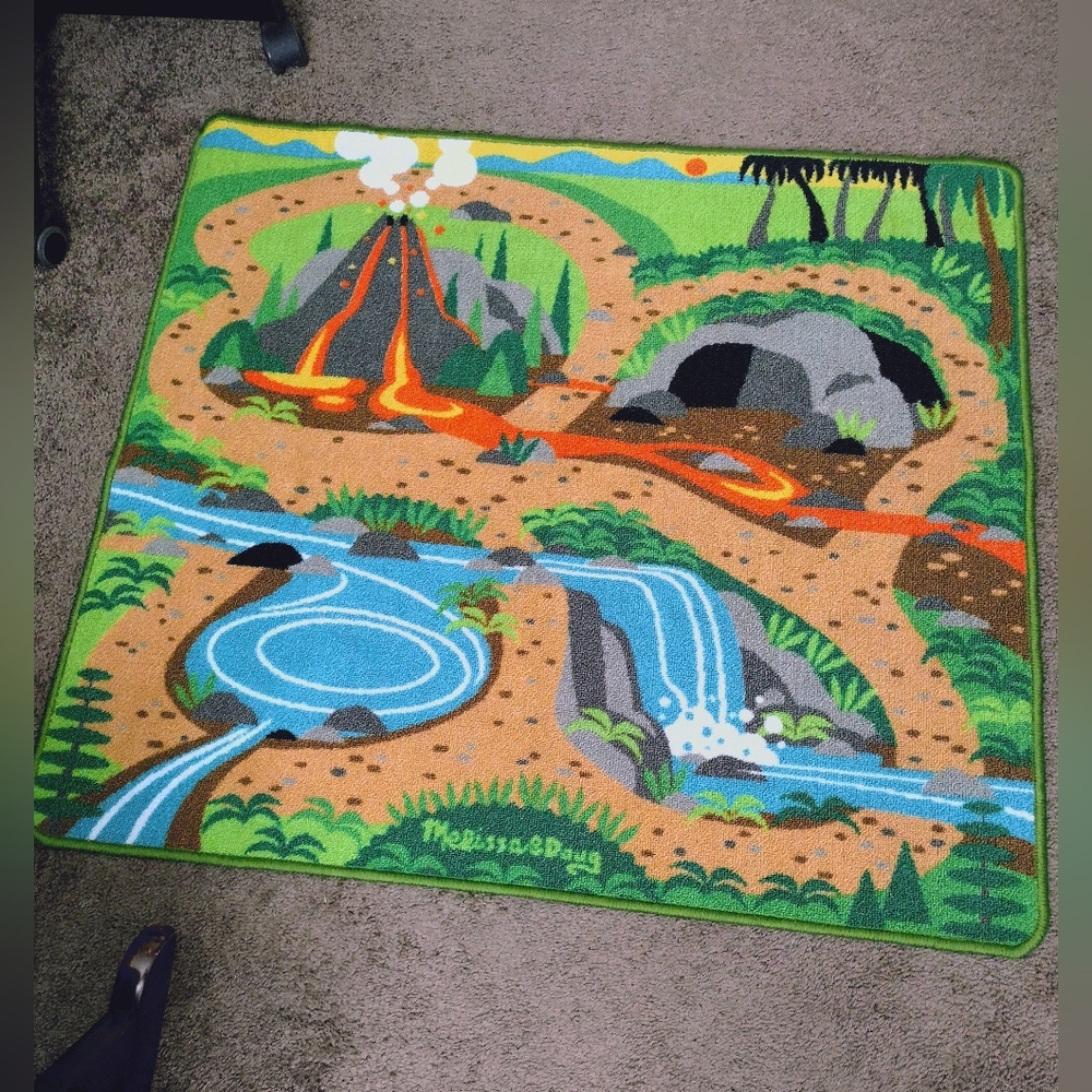 Melissa & Doug Prehistoric Playground Dinosaur Activity Rug. 